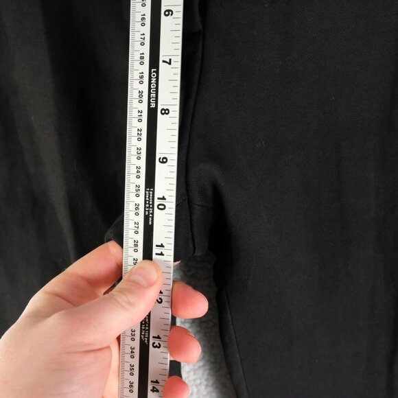 Peachoo Krejberg Dress Pants Womens 44 Black Slim Fit Trousers Viscose Linen - Picture 8 of 14